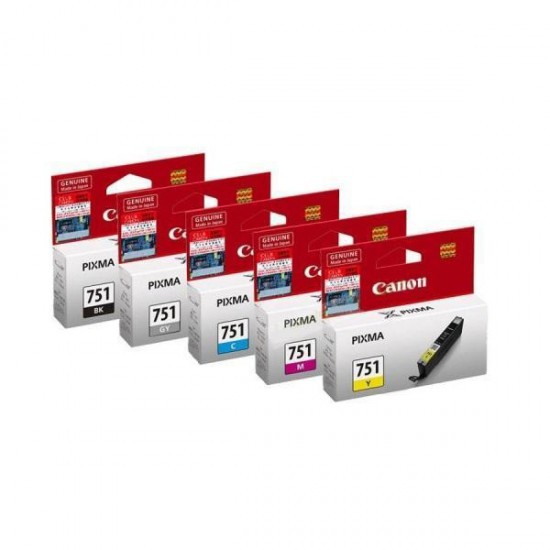 Canon CLI-751XL Blk/Cyn/Mgt/Yel/Gry Ink Cartridge