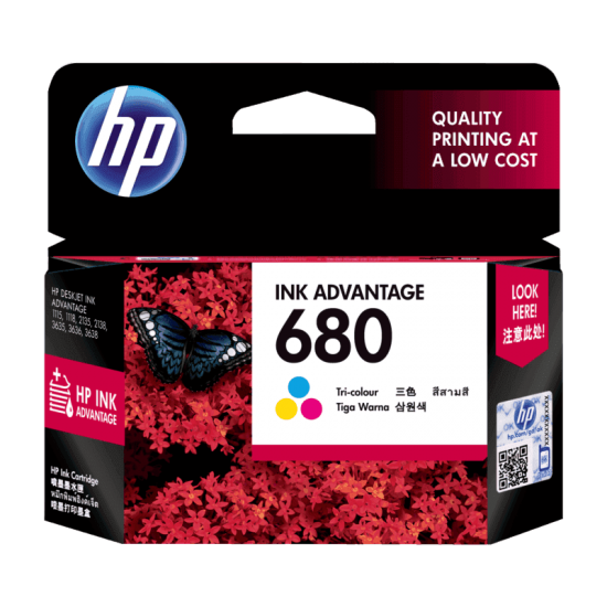 HP 680 Tri-color Original Ink Advantage Cartridge