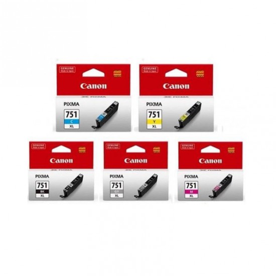 Canon CLI-751XL Blk/Cyn/Mgt/Yel/Gry Ink Cartridge